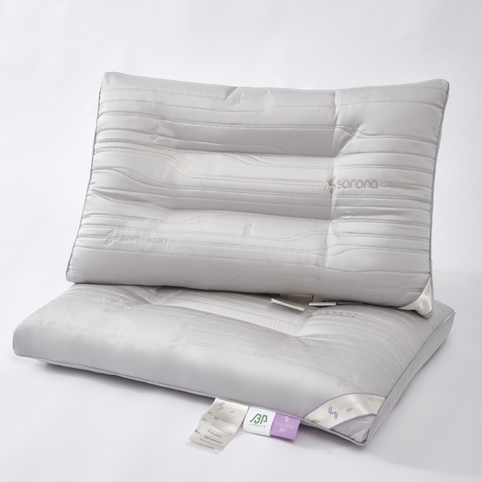 91家纺网 家纺一手货源 找家纺 拾光枕芯 2023新款米丝弹索罗娜杜邦枕头枕芯 杜邦枕灰色