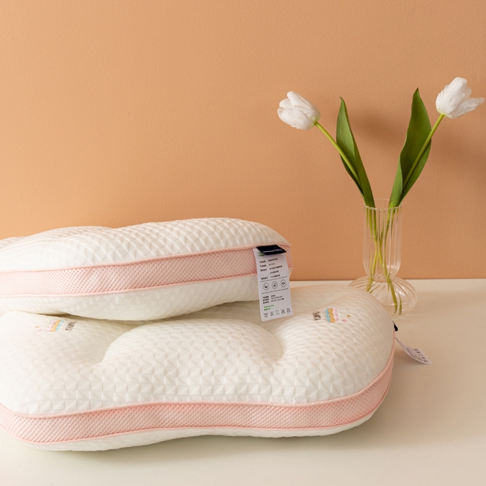 91家纺网 家纺一手货源 找家纺 （总）拾光枕芯 2023新款天丝针织棉彩虹儿童枕男宝枕头枕芯