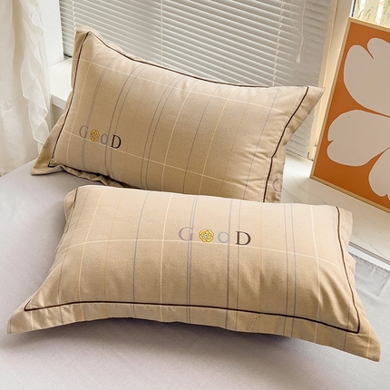 棉生活家纺 2023新款铂金全棉磨毛系列（AB版）单枕套 沂晨灰