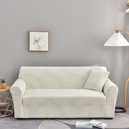 91家纺网 家纺一手货源 找家纺 （总）逐日沙发套 2023新款防水提花沙发套直排-羽叶