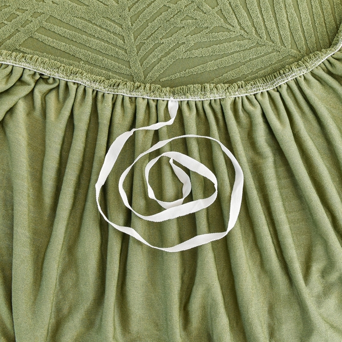 91家纺网 家纺一手货源 找家纺 逐日沙发套 2023新款防水提花沙发套直排-羽叶 提花防水-羽叶 绿色