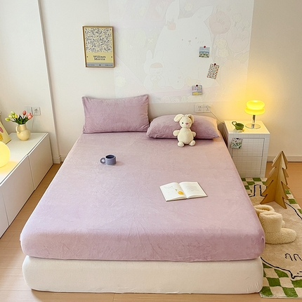 91家纺网 家纺一手货源 找家纺 （总）三朵 2023年新款秋冬牛奶绒床笠