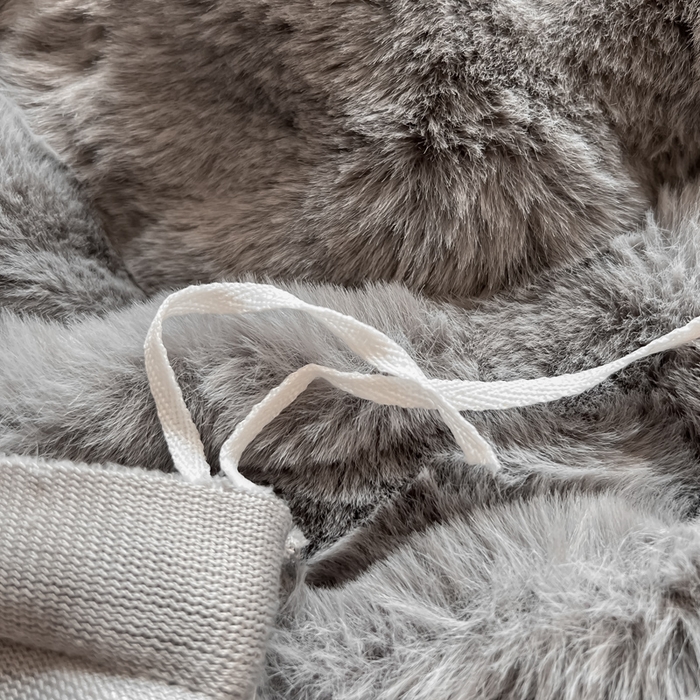 91家纺网 家纺一手货源 找家纺 慕尚 2025新款480g加厚兔毛绒兔兔绒四件套 薇妮绅士灰