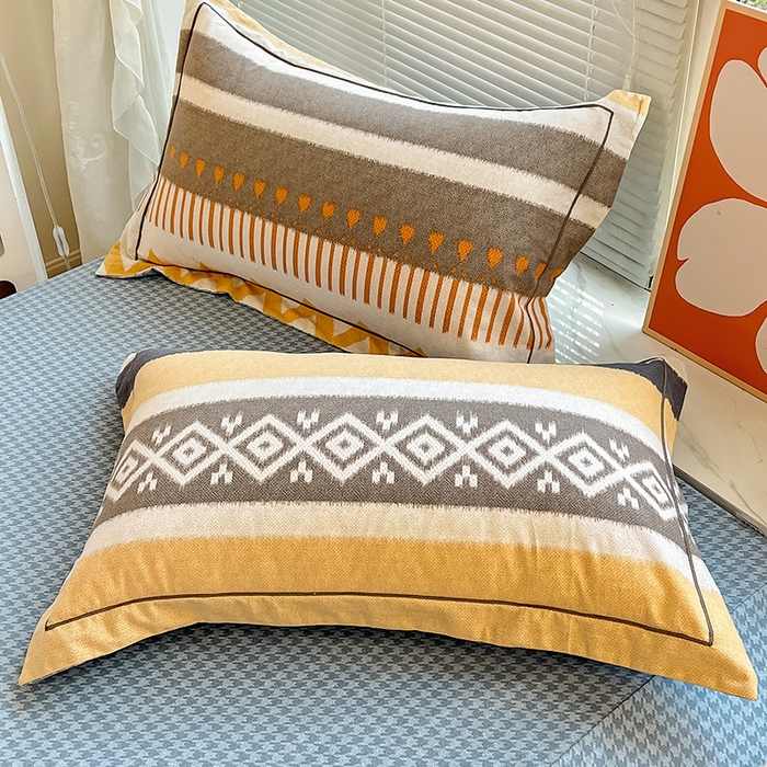 91家纺网 家纺一手货源 找家纺 棉生活家纺 2023新款铂金全棉磨毛系列（AB版）单枕套 卡洛斯