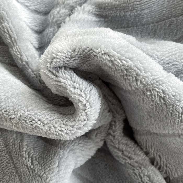 91家纺网 家纺一手货源 找家纺 澳梵 2023新款雕花牛奶绒贝壳边工艺四件套 贝拉-灰