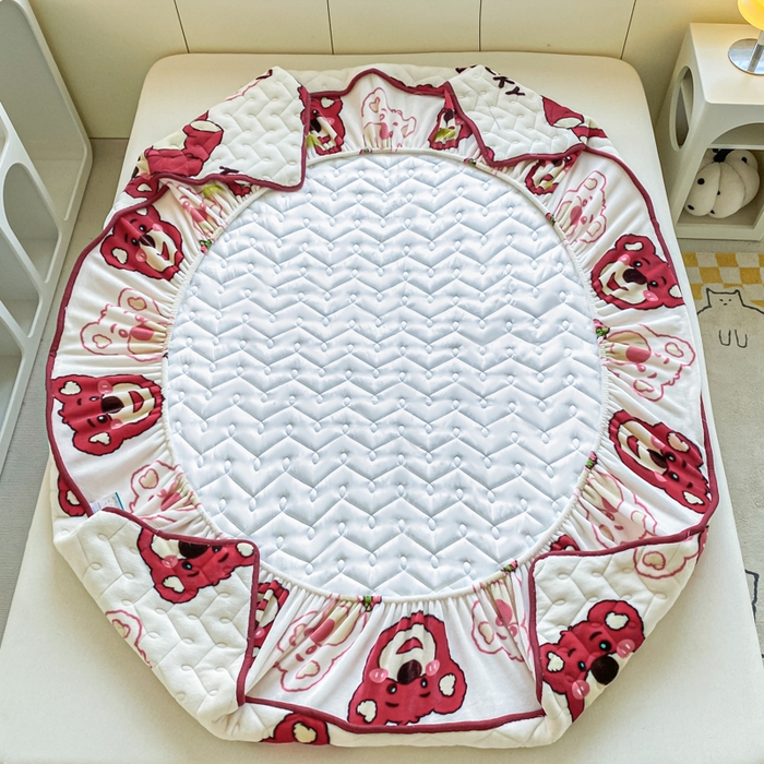 91家纺网 家纺一手货源 找家纺 卡伦家纺  2025新款A类牛奶绒大豆纤维抗菌夹棉床笠25色（总）