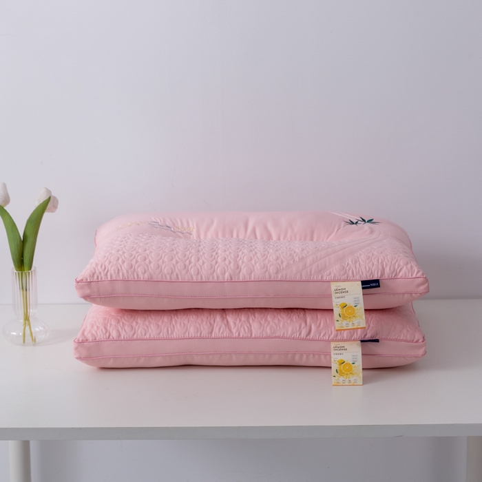 91家纺网 家纺一手货源 找家纺 （总）拾光枕芯 2023新款CBD水光柠檬护颈枕枕头枕芯