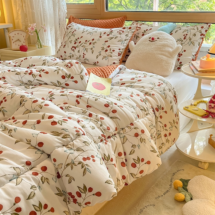 91家纺网 家纺一手货源 找家纺 （总）雅蔓依 2025新款水洗棉麻3D豆豆绒冬被