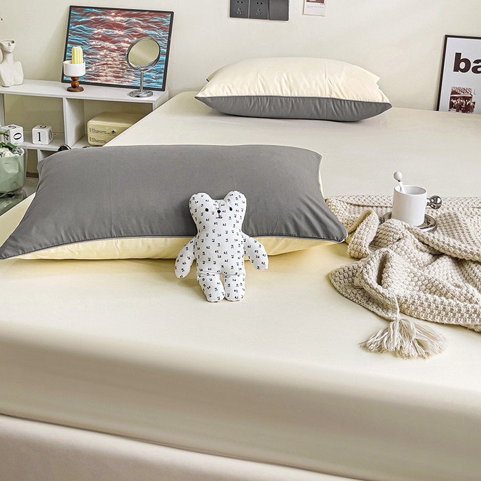 91家纺网 家纺一手货源 找家纺 蓝淋家纺 2023新款新品床笠 纯白