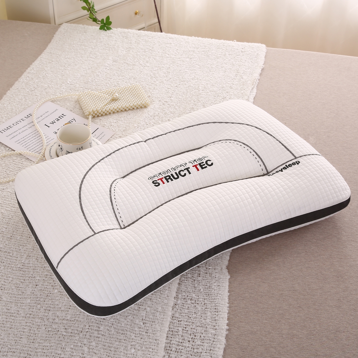 91家纺网 家纺一手货源 找家纺 拾光枕芯 2023新款TEC睡眠科技枕 TEC睡眠科技枕2