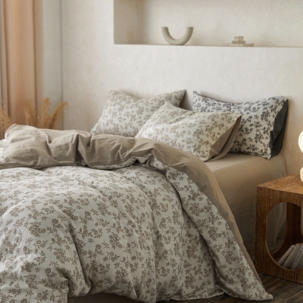 91家纺网 家纺一手货源 找家纺 （总）梦享生活家居 2023新款双层提花四件套