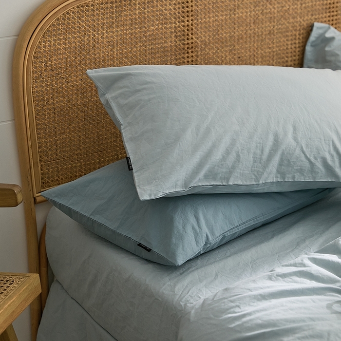 91家纺网 家纺一手货源 找家纺 新款秋冬40S水洗棉四件套-晚风 晚风-晴山蓝