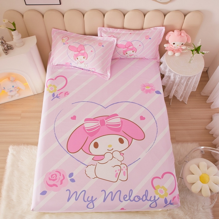 91家纺网 家纺一手货源 找家纺 蘭菲 2023新款三丽鸥全棉单床笠 天真