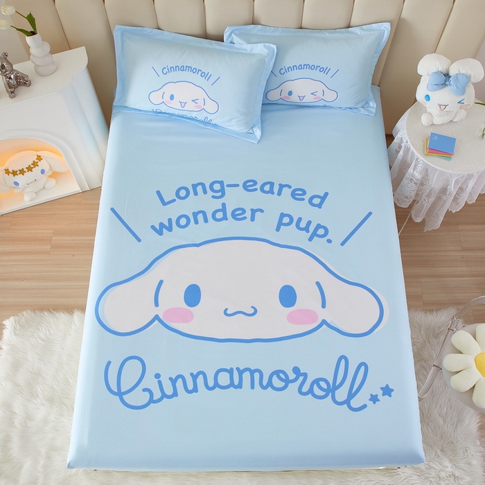 91家纺网 家纺一手货源 找家纺 蘭菲 2023新款三丽鸥全棉单床笠 肉包