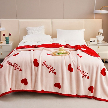 91家纺网 家纺一手货源 找家纺 坦客毯业 2025新款复合牛奶绒云毯 开心