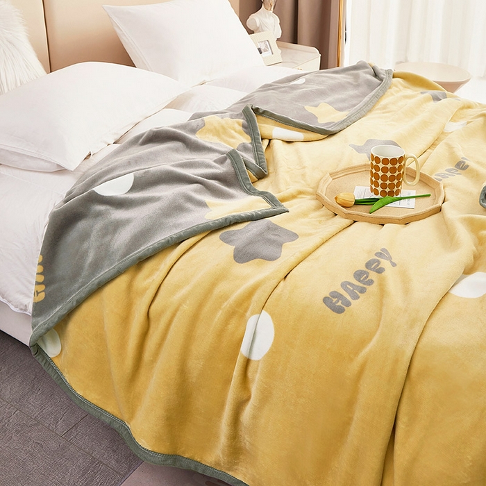 91家纺网 家纺一手货源 找家纺 肖恩毯业 2025新款复合牛奶绒云毯 星愿