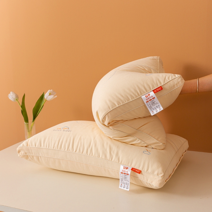 91家纺网 家纺一手货源 找家纺 拾光枕芯 2023新款优倍软云绒spa立体枕 黄色46✖71cm/只