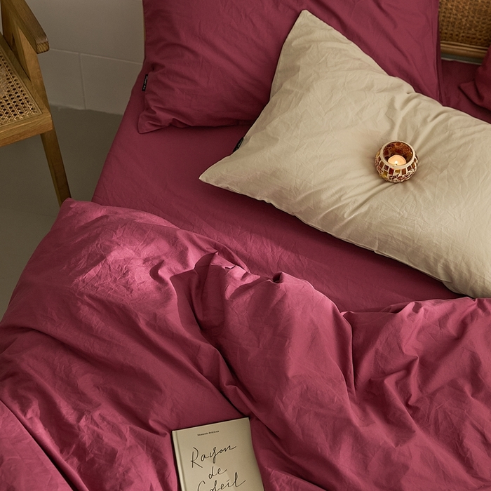 91家纺网 家纺一手货源 找家纺 新款秋冬40S水洗棉四件套-晚风 晚风-草莓熊