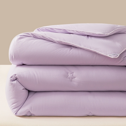 91家纺网 家纺一手货源 找家纺 心卓婴童馆 2023新款亲肤云朵棉柔被 梦幻紫