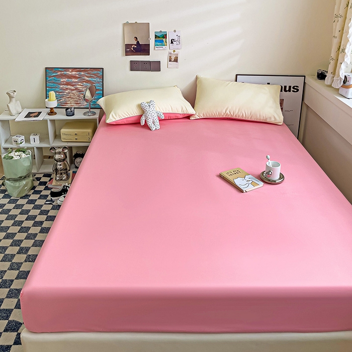 91家纺网 家纺一手货源 找家纺 蓝淋家纺 2023新款新品床笠 奶白玉