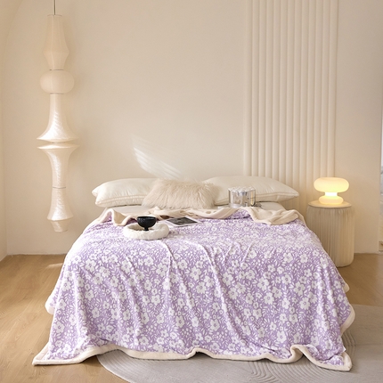 91家纺网 家纺一手货源 找家纺 （总）铭动 2023新款雕花绒保暖毯-小花毛毯