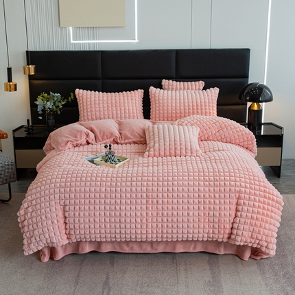 91家纺网 家纺一手货源 找家纺 （总）邦妮2024新款立体兔兔绒牛奶绒四件套