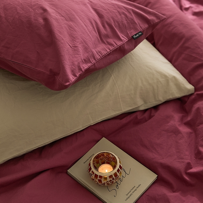 91家纺网 家纺一手货源 找家纺 新款秋冬40S水洗棉四件套-晚风 晚风-草莓熊