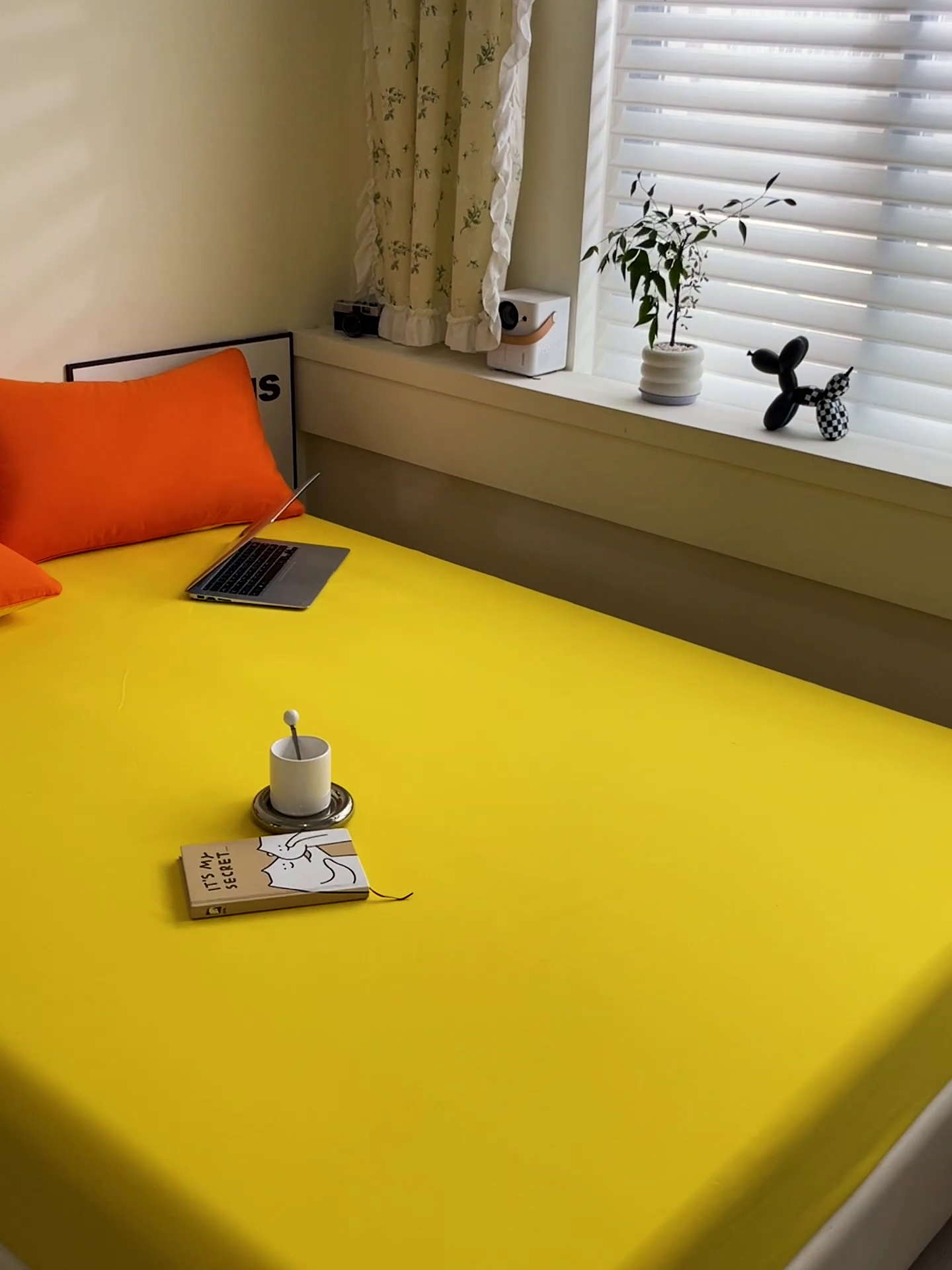 91家纺网 家纺一手货源 找家纺 蓝淋家纺 2023新款新品床笠 橘黄杏黄