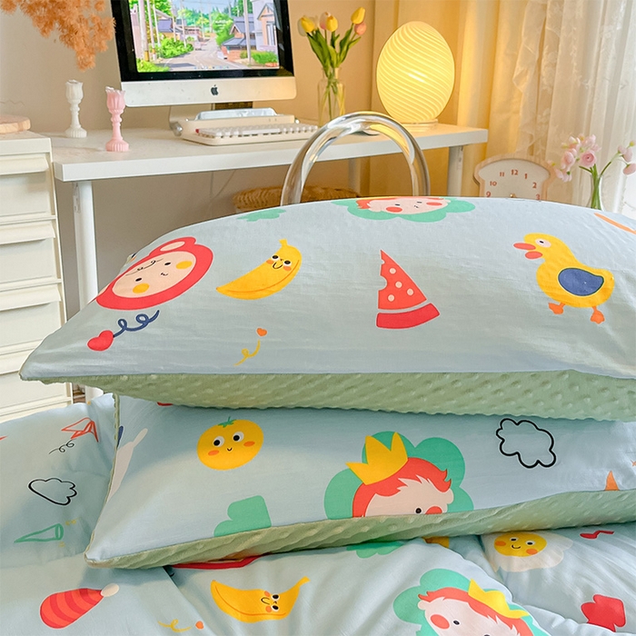 91家纺网 家纺一手货源 找家纺 雅蔓依 2025新款水洗棉麻3D豆豆绒冬被 儿童乐园