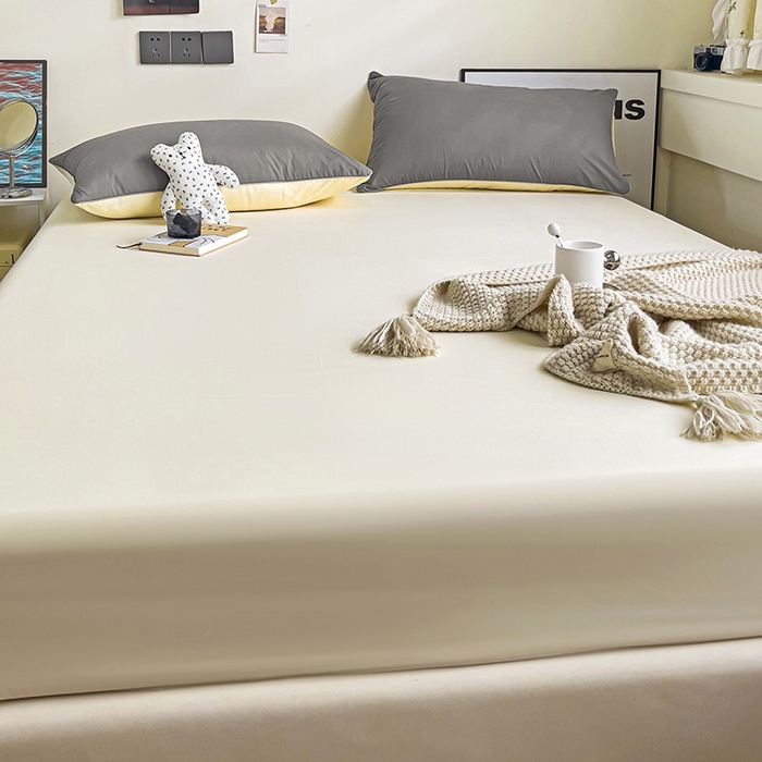 91家纺网 家纺一手货源 找家纺 蓝淋家纺 2023新款新品床笠 纯白