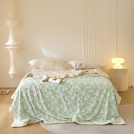 91家纺网 家纺一手货源 找家纺 （总）铭动 2023新款雕花绒保暖毯-小花毛毯