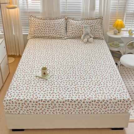 91家纺网 家纺一手货源 找家纺 （总）富馨莱 2023新款印花牛奶绒床笠