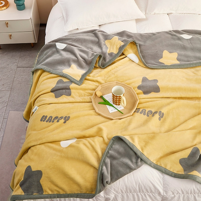 91家纺网 家纺一手货源 找家纺 肖恩毯业 2025新款复合牛奶绒云毯 星愿