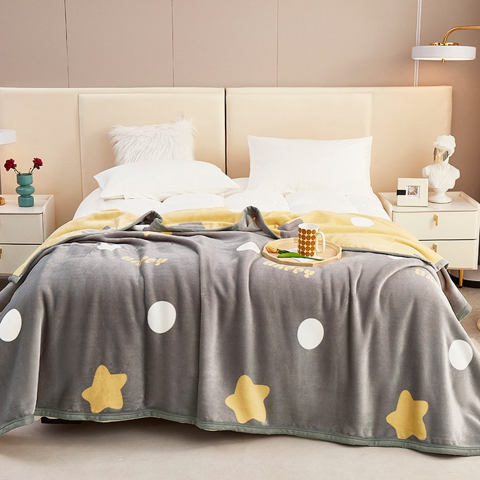 91家纺网 家纺一手货源 找家纺 肖恩毯业 2025新款复合牛奶绒云毯 星愿