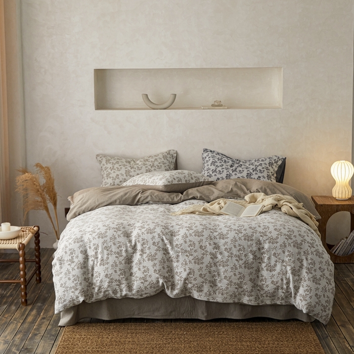 91家纺网 家纺一手货源 找家纺 （总）梦享生活家居 2023新款双层提花四件套