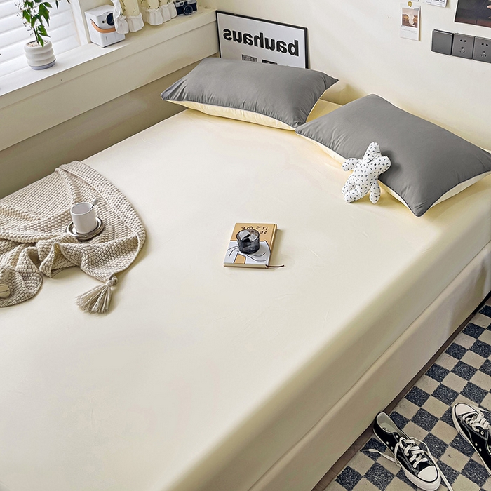 91家纺网 家纺一手货源 找家纺 蓝淋家纺 2023新款新品床笠 纯白