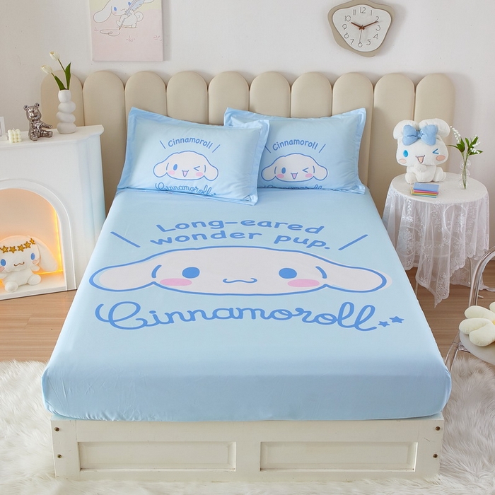 91家纺网 家纺一手货源 找家纺 蘭菲 2023新款三丽鸥全棉单床笠 肉包