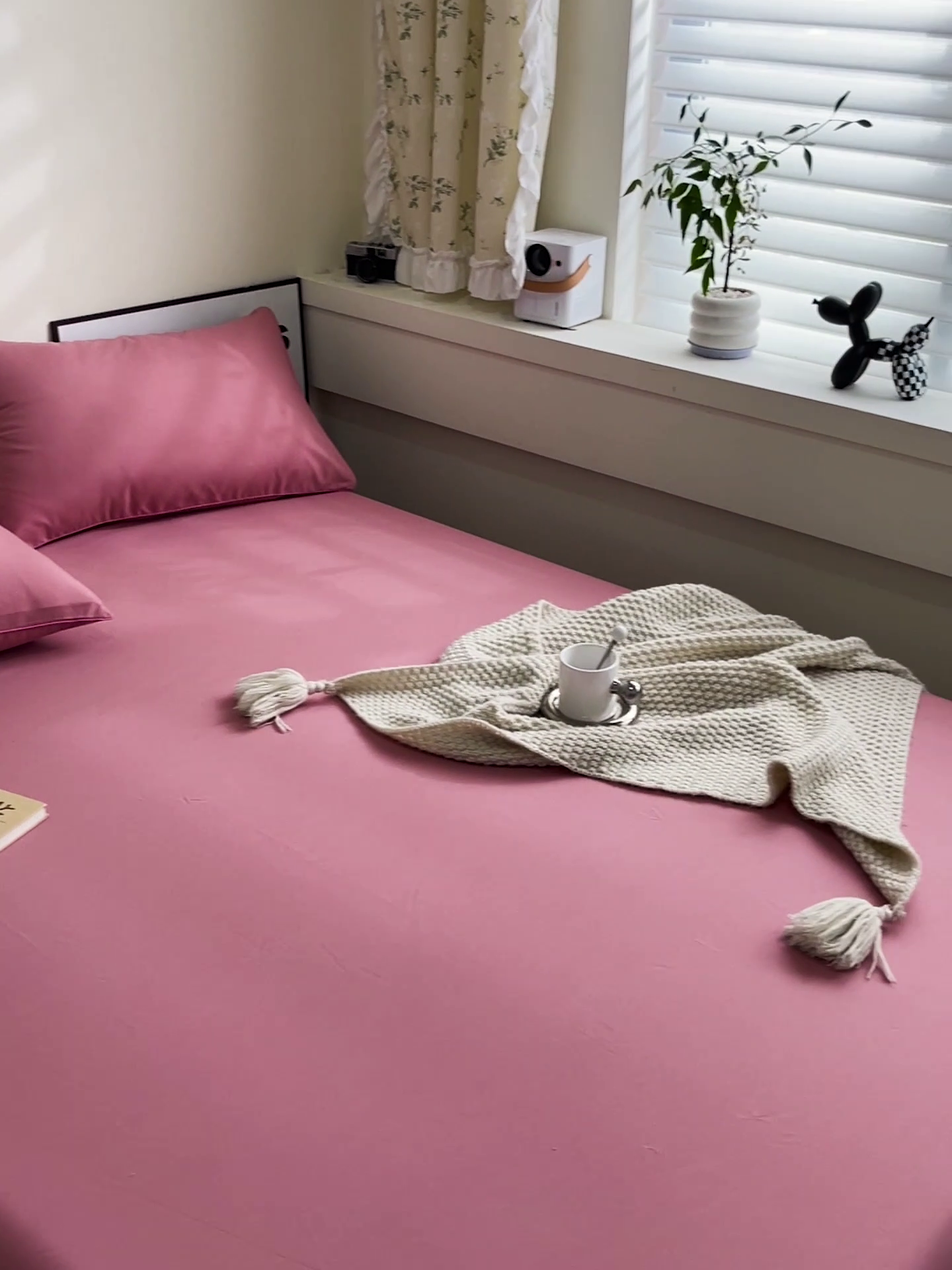 91家纺网 家纺一手货源 找家纺 蓝淋家纺 2023新款新品床笠 豆沙