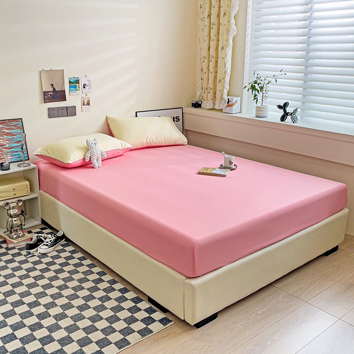 91家纺网 家纺一手货源 找家纺 蓝淋家纺 2023新款新品床笠 奶白玉