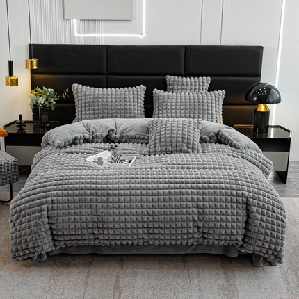 91家纺网 家纺一手货源 找家纺 （总）邦妮2024新款立体兔兔绒牛奶绒四件套