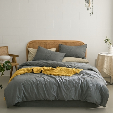 91家纺网 家纺一手货源 找家纺 （总）新款秋冬40S水洗棉四件套-晚风