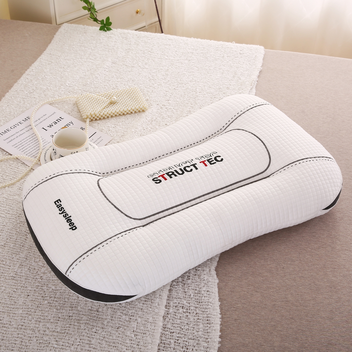 91家纺网 家纺一手货源 找家纺 拾光枕芯 2023新款TEC睡眠科技枕 TEC睡眠科技枕3