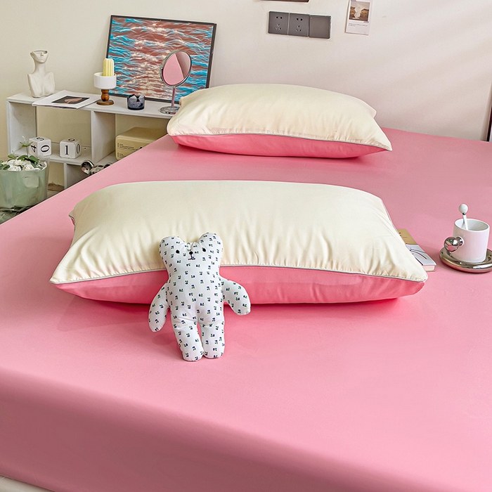 91家纺网 家纺一手货源 找家纺 蓝淋家纺 2023新款新品床笠 奶白玉