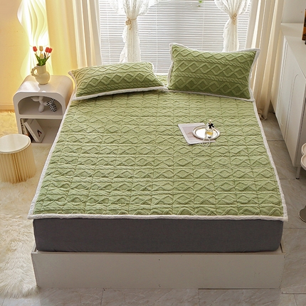牛魔王家居 2023新款塔芙绒床垫软床垫可机洗薄垫 绿色