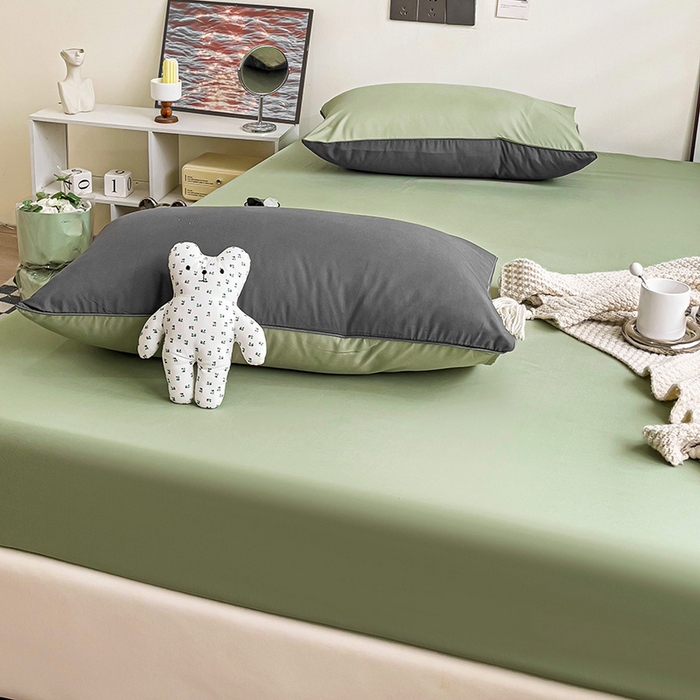 91家纺网 家纺一手货源 找家纺 蓝淋家纺 2023新款新品床笠 深灰抹茶