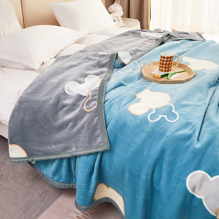 91家纺网 家纺一手货源 找家纺 肖恩毯业 2025新款复合牛奶绒云毯 相悦