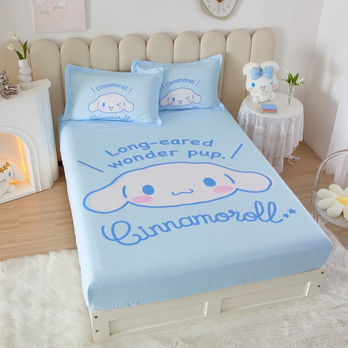 91家纺网 家纺一手货源 找家纺 蘭菲 2023新款三丽鸥全棉单床笠 肉包