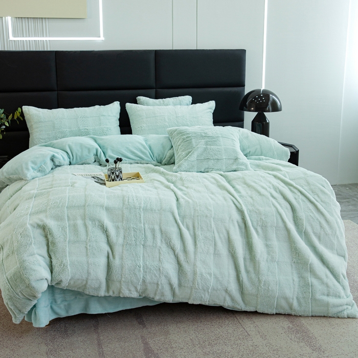 91家纺网 家纺一手货源 找家纺 （总）邦妮2024新款立体兔兔绒牛奶绒四件套