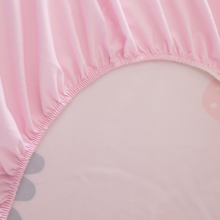 91家纺网 家纺一手货源 找家纺 蘭菲 2023新款三丽鸥全棉单床笠 草莓派