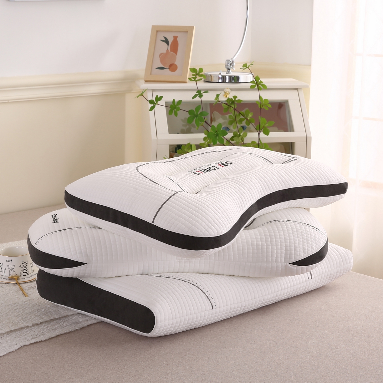 91家纺网 家纺一手货源 找家纺 （总）拾光枕芯 2023新款TEC睡眠科技枕